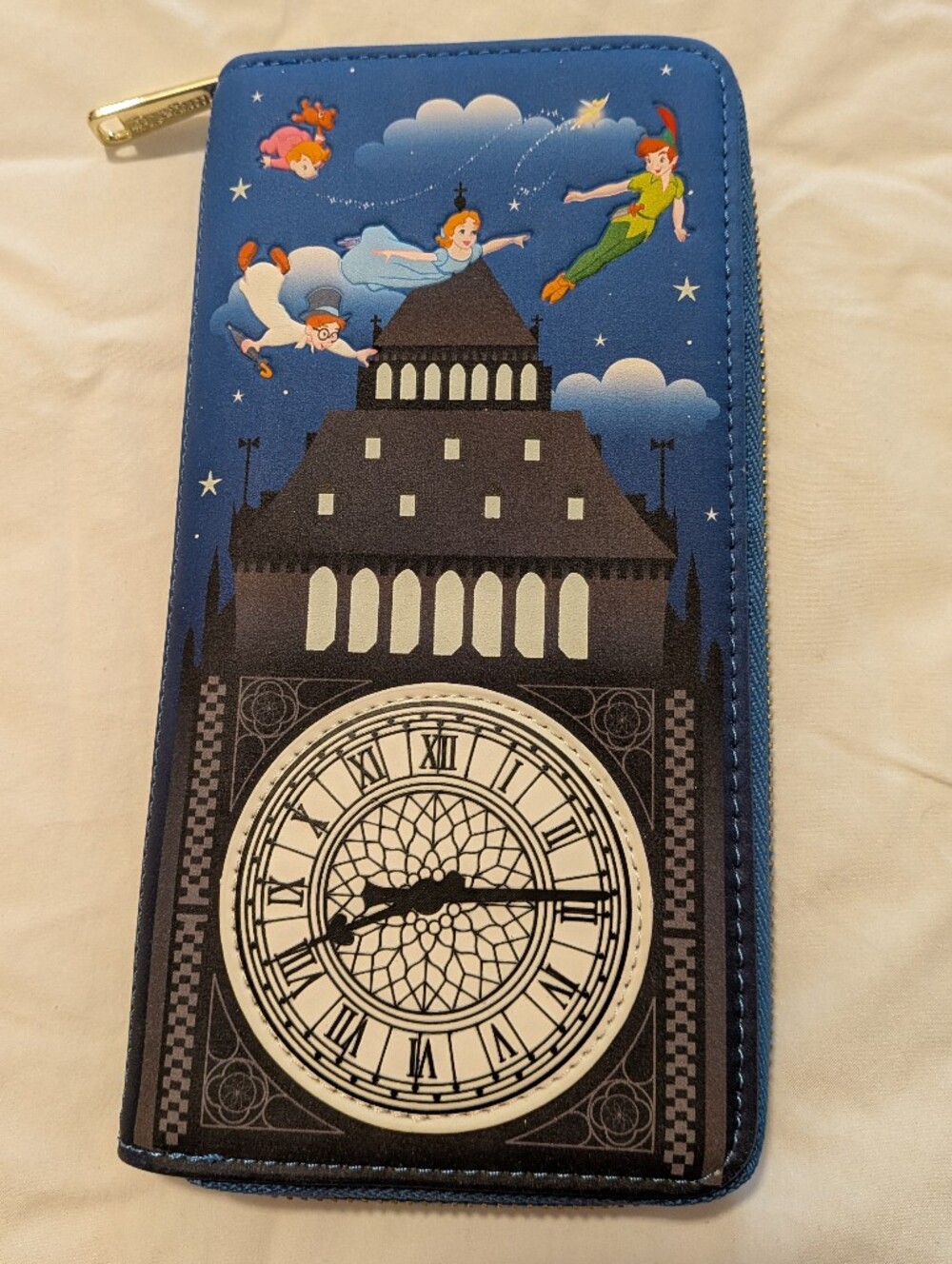 Loungefly Disney Peter Pan Flying Clock Tower Zip Wallet